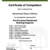 certificate_Pre-Purchase Residential Building Inspector